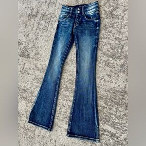 BKE Youth Bootcut Jeans Size 8 Dark Wash Mid Rise Stretch Denim